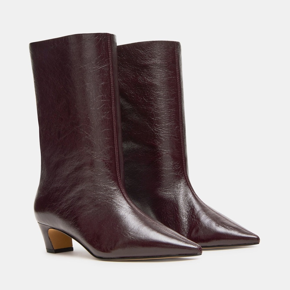 Steve Madden Burgundy Heeled Boots New in Box Size 8